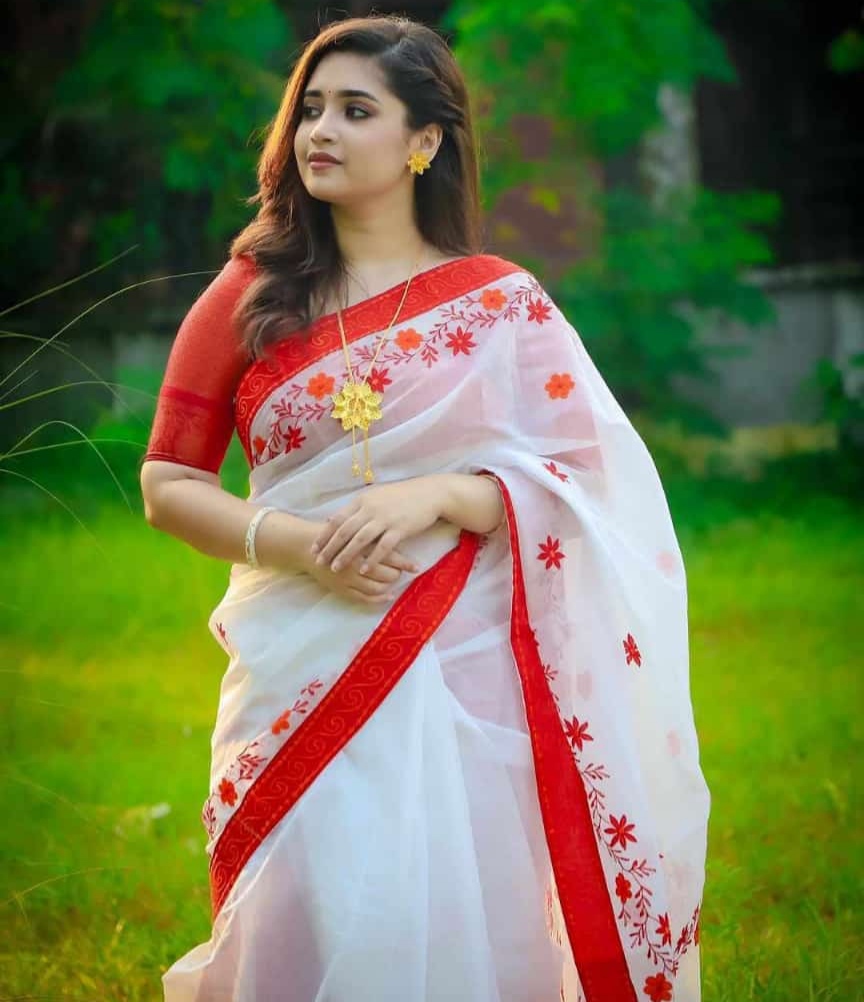 Half Silk Sharee With Blouse 151