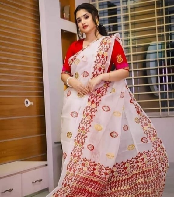 Half Silk Sharee With Blouse 153