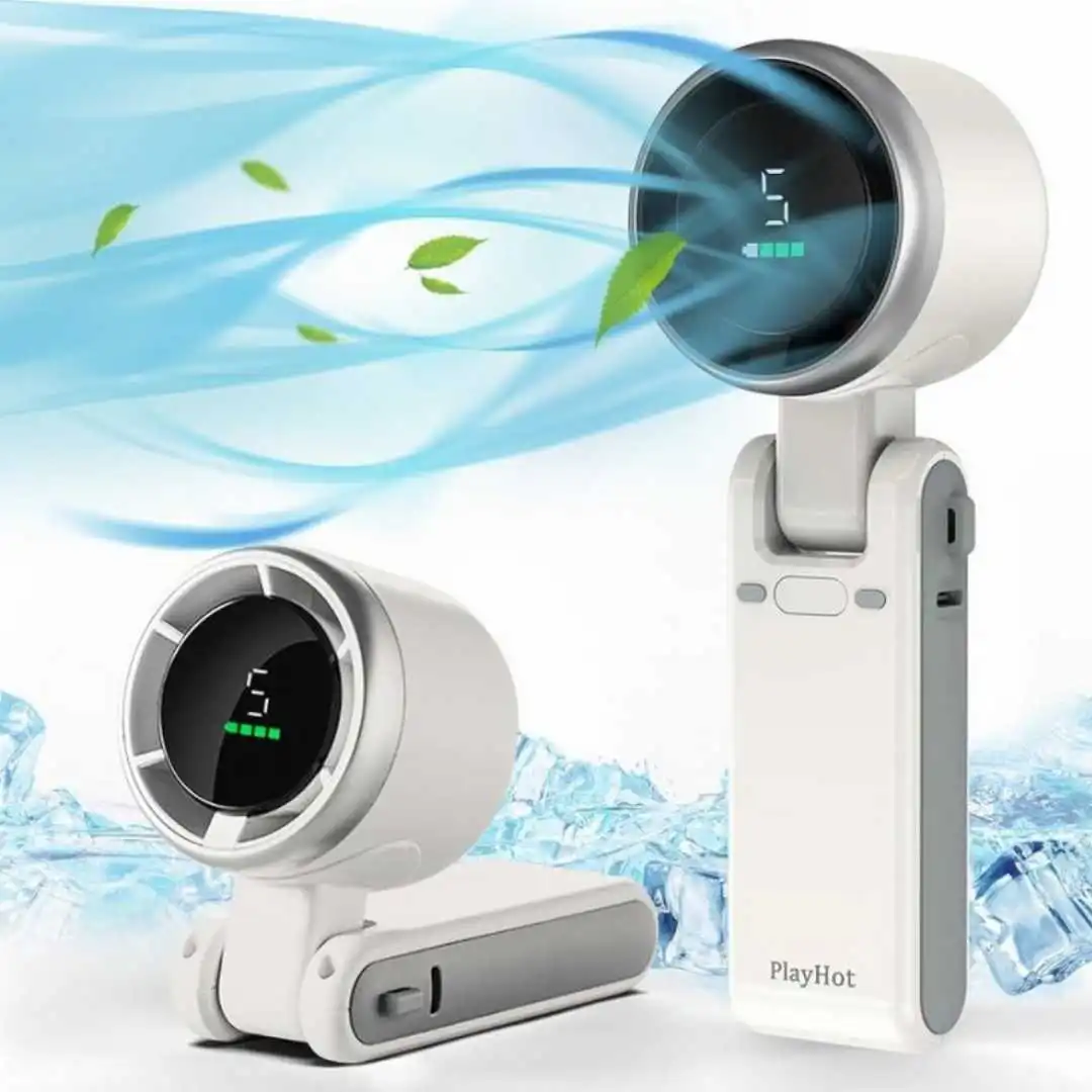 Turbo High-Speed Mini Fan – Portable Rechargeable Neck & Handheld Cooling Fan