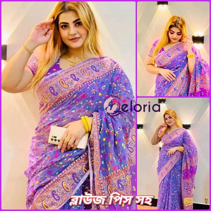 Half Silk Sharee  With Blouse 150