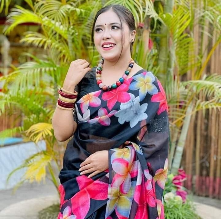 Half Silk Sharee With Blouse 162