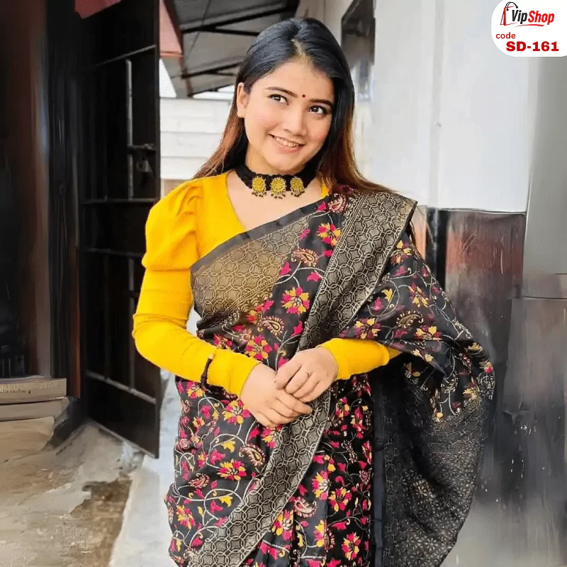 Half Silk Sharee With Blouse 161