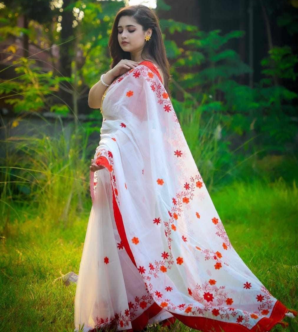 Half Silk Sharee With Blouse 151