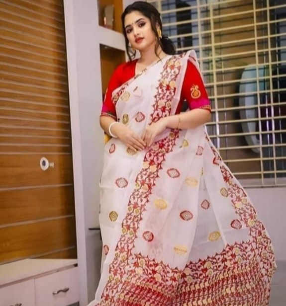 Half Silk Sharee With Blouse 153