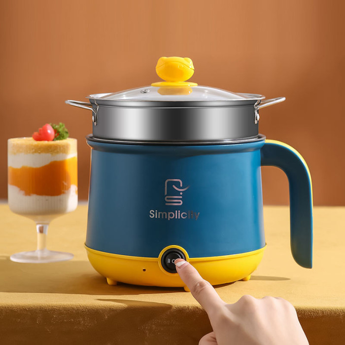 1.8L Electric Cooking Pot Stainless Steel Mini Rice Cooker| 600Watt