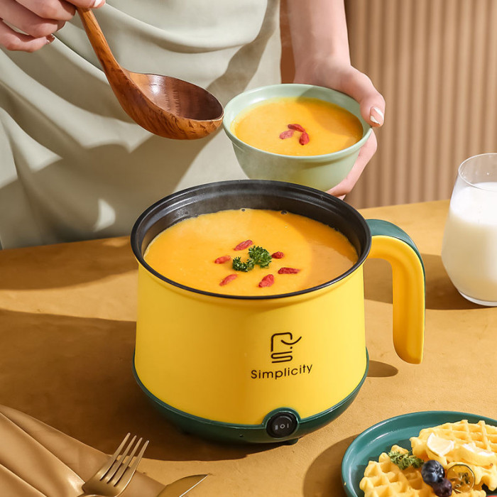 1.8L Electric Cooking Pot Stainless Steel Mini Rice Cooker| 600Watt